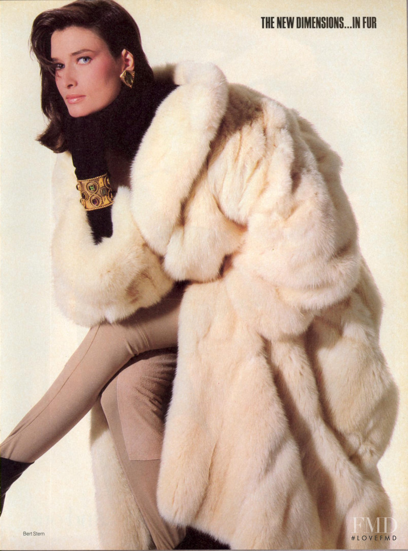 Jacki Adams featured in A New Dimension....in Fur, August 1985