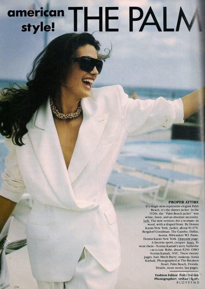 Carre Otis featured in The Palm Beach Story, February 1989