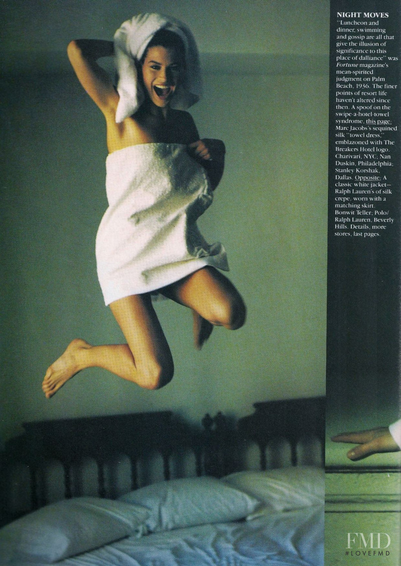 Fabienne Therwinghe featured in The Palm Beach Story, February 1989