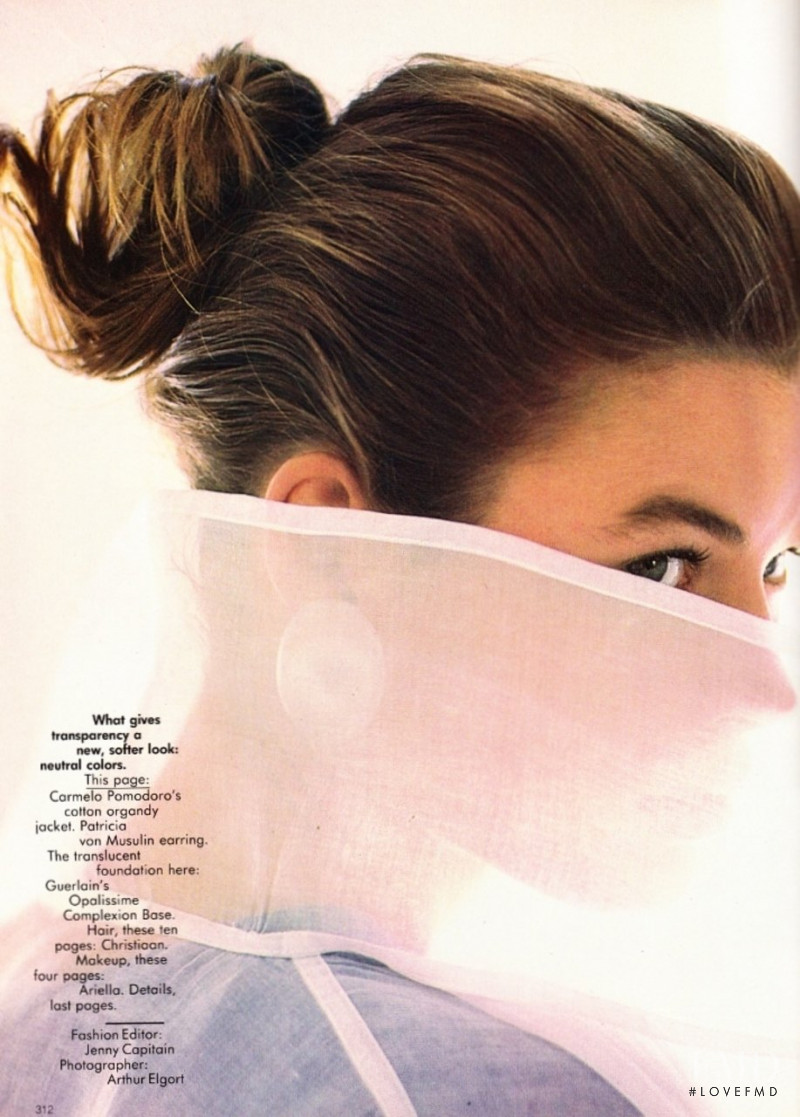 Carre Otis featured in A Sheer Effects, December 1988