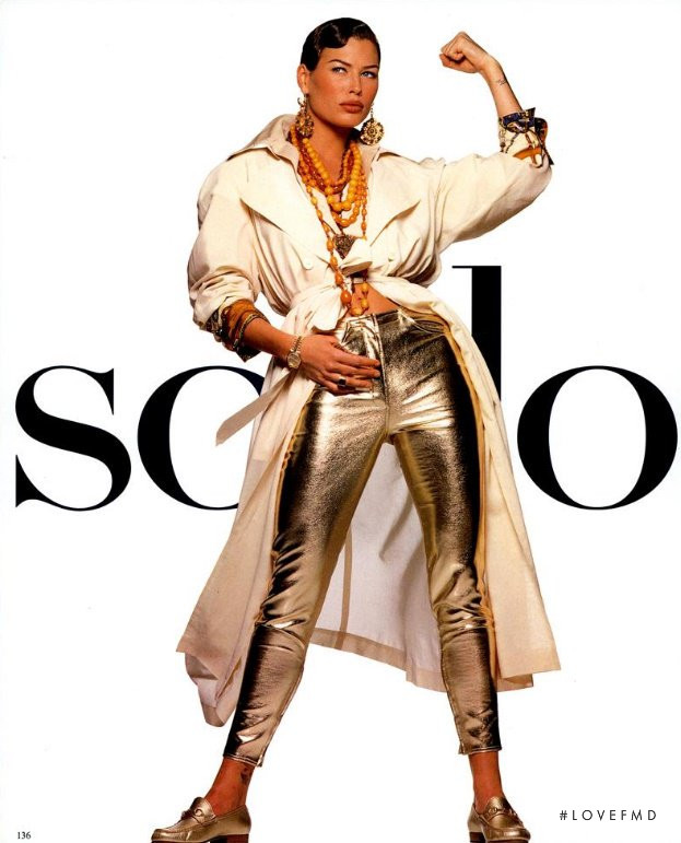 Carre Otis featured in Solo Pants, April 1992