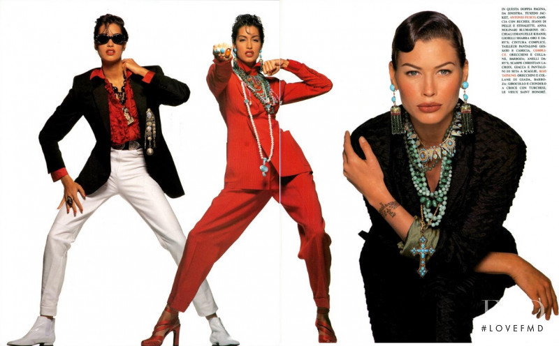 Carre Otis featured in Solo Pants, April 1992