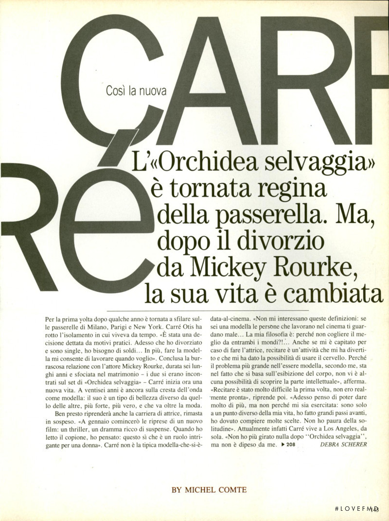 Cosi La Nuova Carré, November 1994