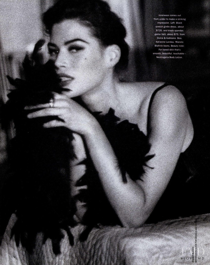 Carre Otis featured in Evening expose, March 1992