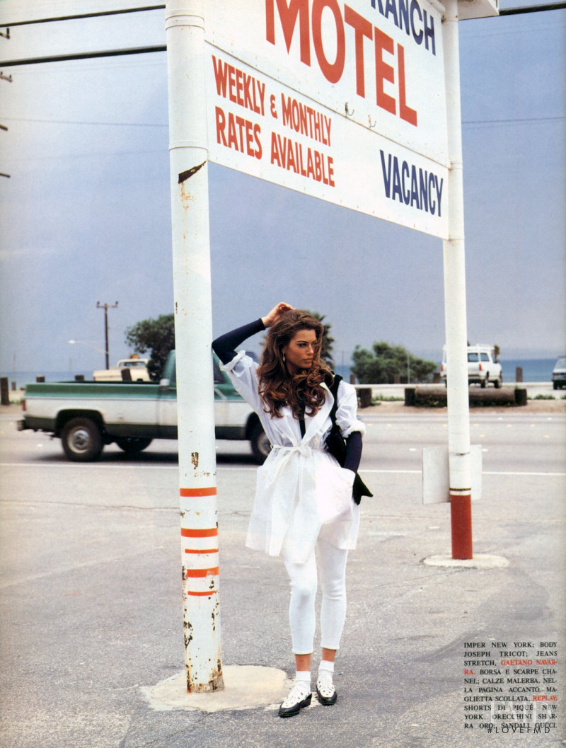 Carre Otis featured in Bon Voyage, May 1992