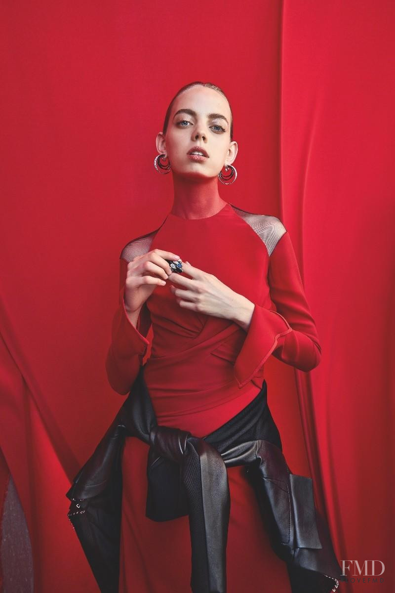 Mariana Zaragoza featured in Total Red, October 2017