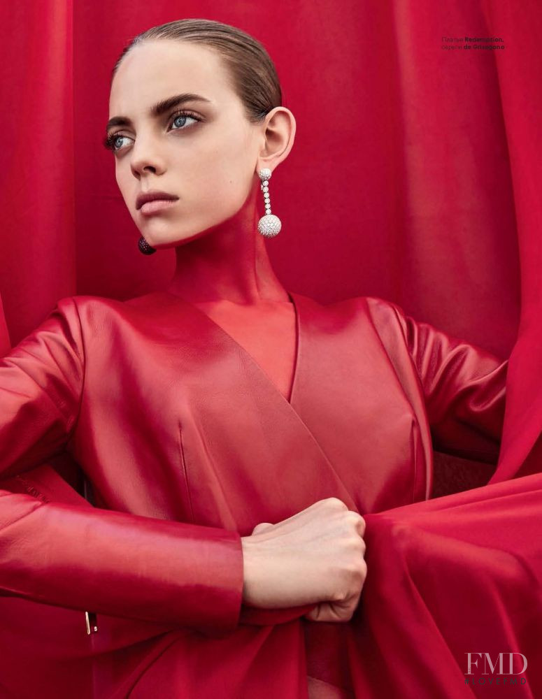 Mariana Zaragoza featured in Total Red, October 2017