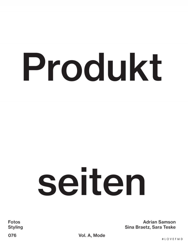 Produkt Seiten, May 2017