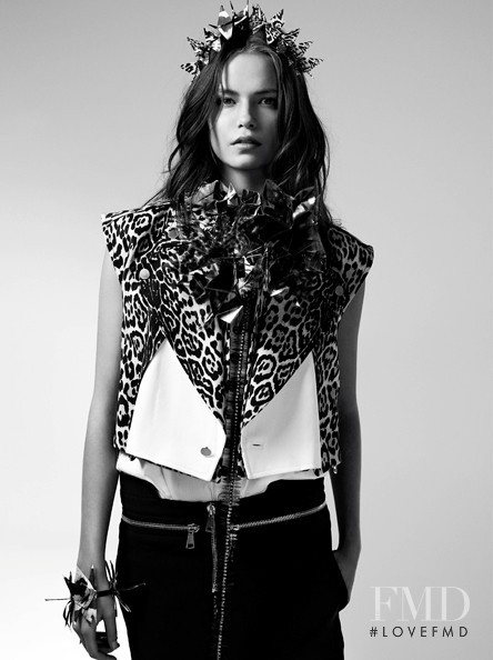 Natasha Poly featured in Natasha Is The New Brunette Who Loves Her New Prints, February 2011