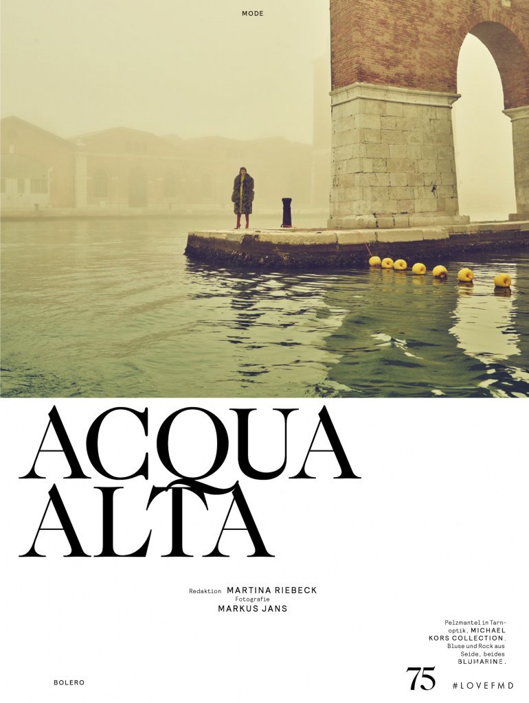 Alicia Holtz featured in Acqua Alta, December 2017