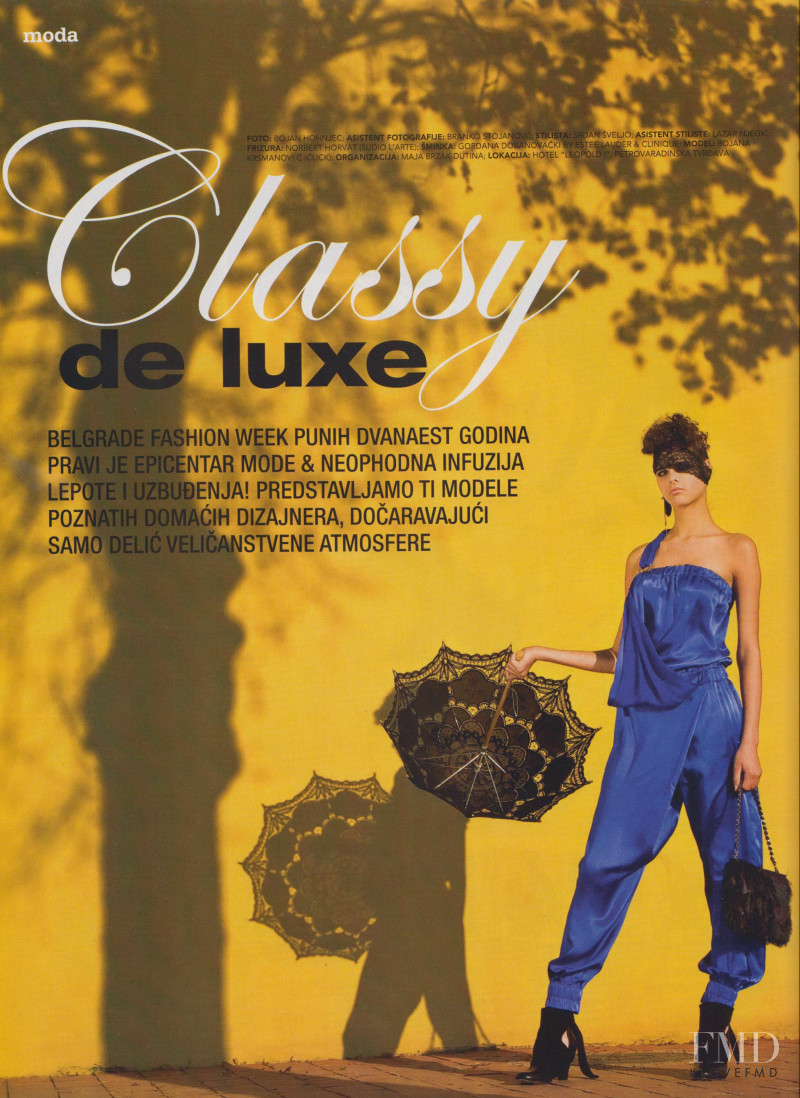 Bojana Krsmanovic featured in Classy de luxe, December 2008