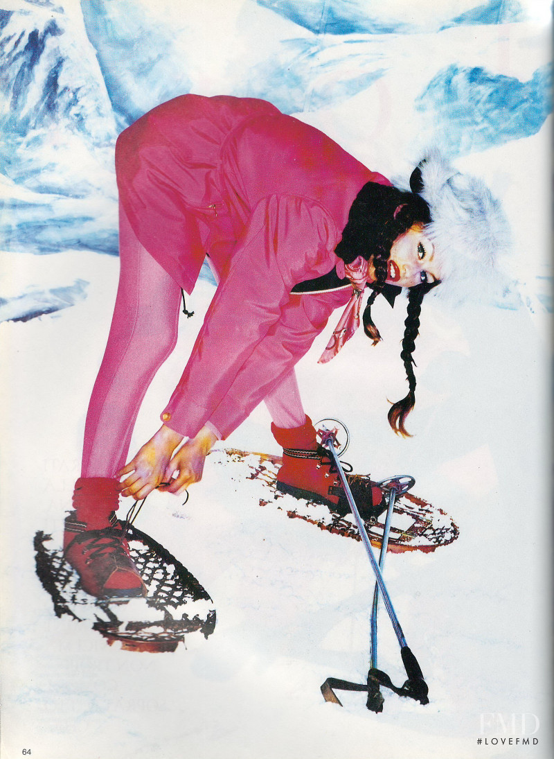 Laetitia Casta featured in Acolori, January 1996