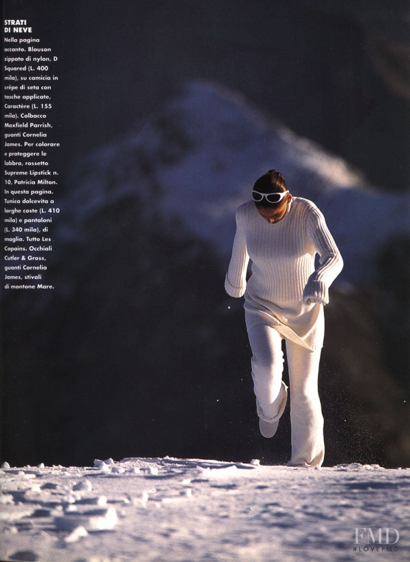 Laetitia Casta featured in Bianco Neve, December 1996