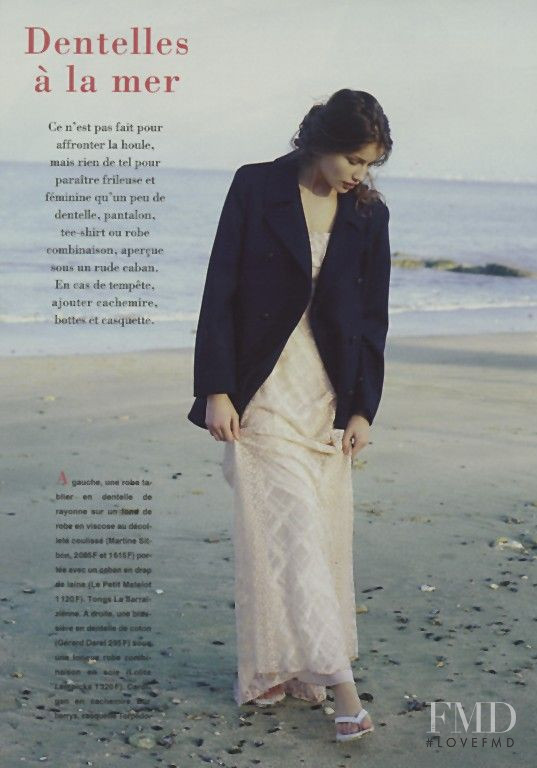 Laetitia Casta featured in Dentelles a la mer, April 1994