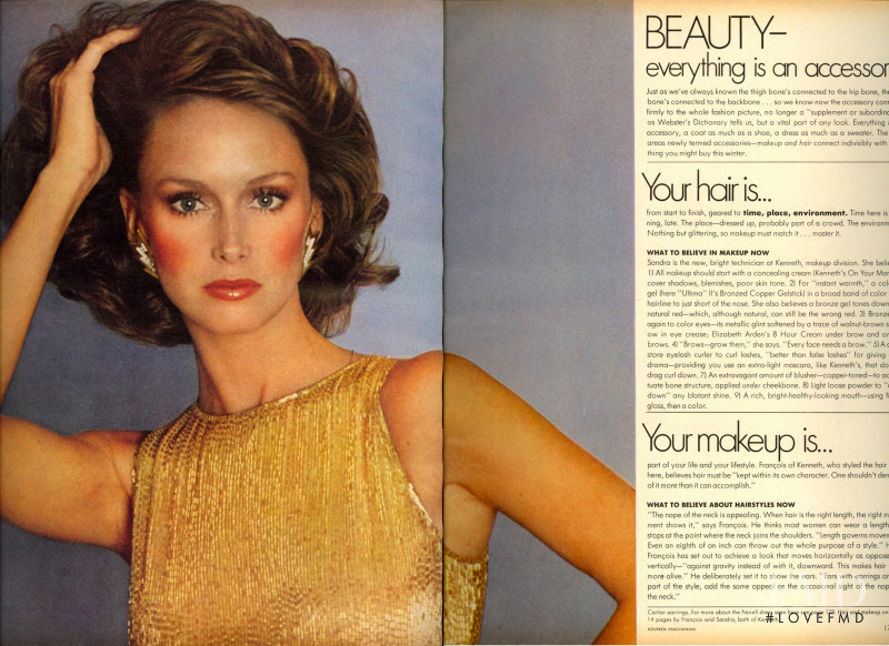 Karen Graham featured in Beauty Is An Accessory, November 1973