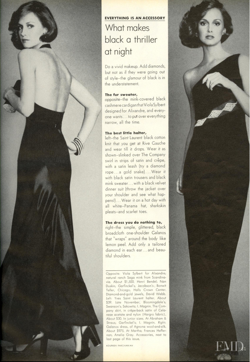 Karen Graham featured in Fashion - Everything Is An Accessory, November 1973