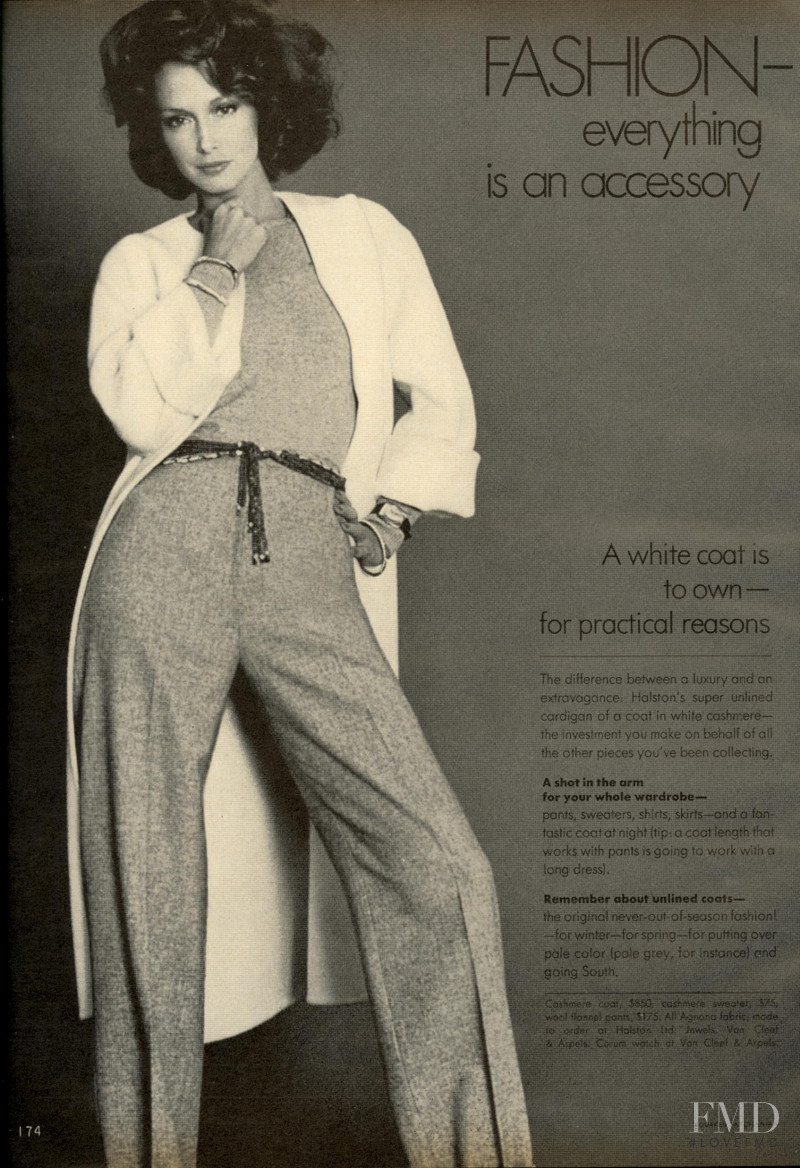 Karen Graham featured in Fashion - Everything Is An Accessory, November 1973