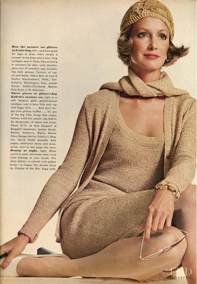 Karen Graham featured in Easy, Racy, Glamorous - The Essence of Fashion at Night, September 1972