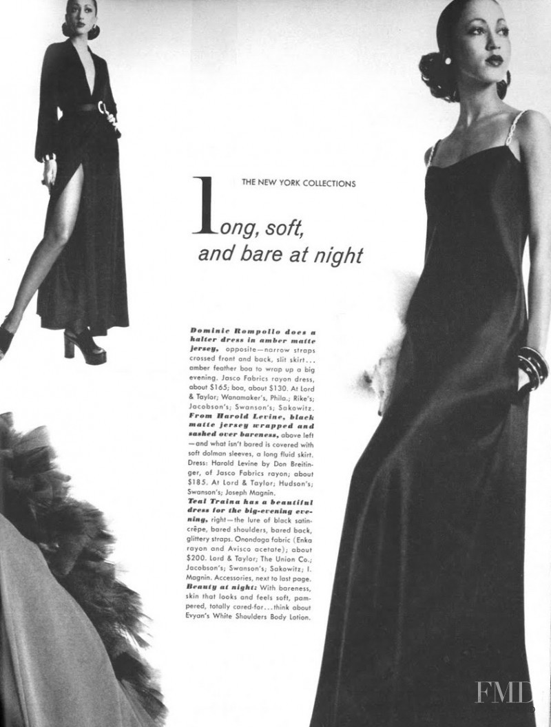 Easy, Racy, Glamorous - The Essence of Fashion at Night, September 1972