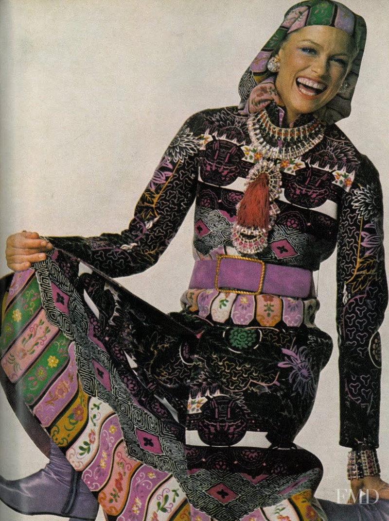 Karen Graham featured in Via Valentino, October 1970