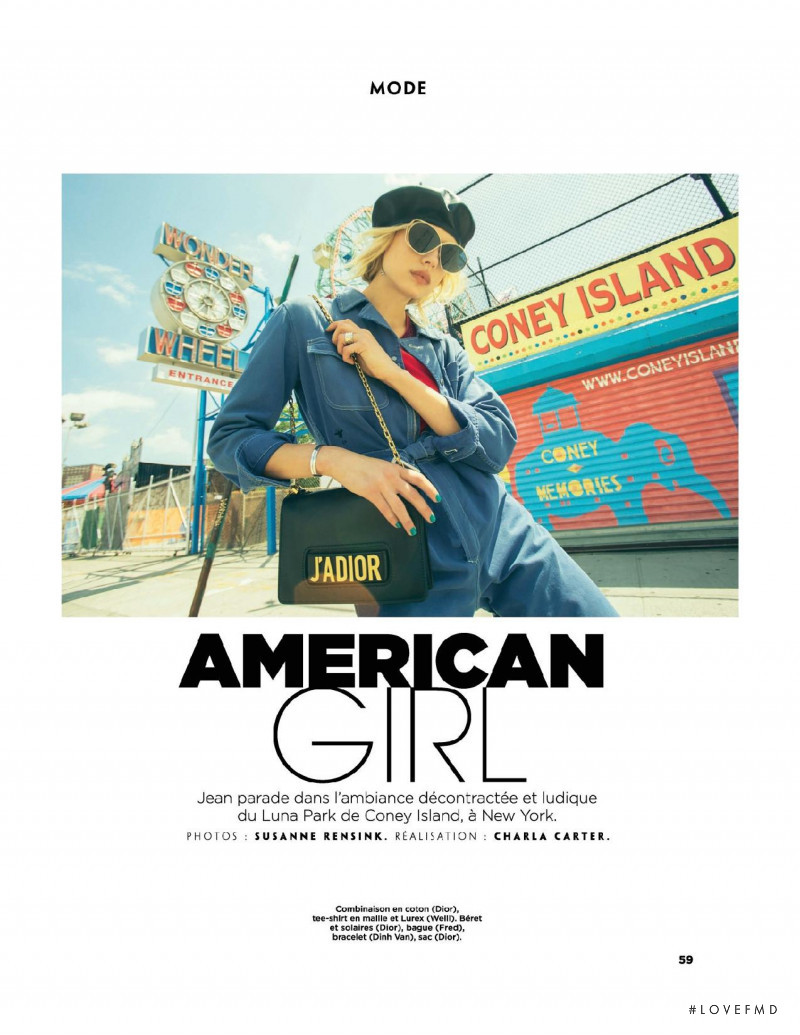 Victoria Germyn featured in American Girl, September 2017