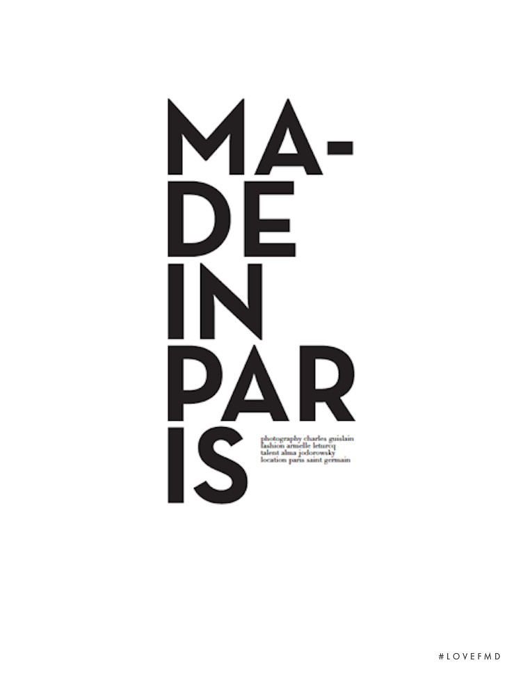 Made in Paris, September 2013