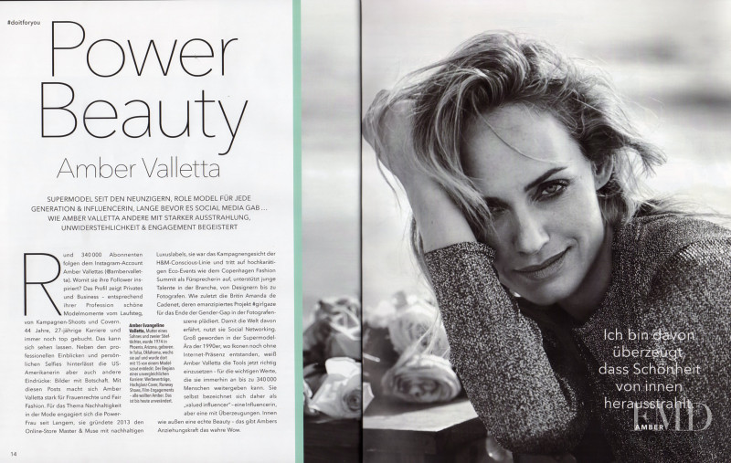 Amber Valletta featured in The New Face Of True Beauty + Power Beauty + Danke, Mama, March 2018