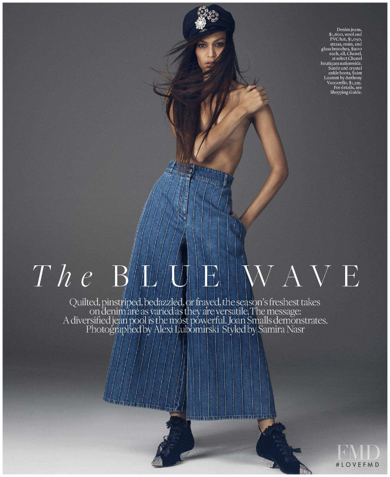 Joan Smalls featured in The Blue Wave, April 2018