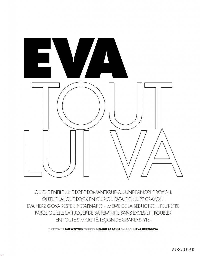 Eva Tout Lui Va, March 2018