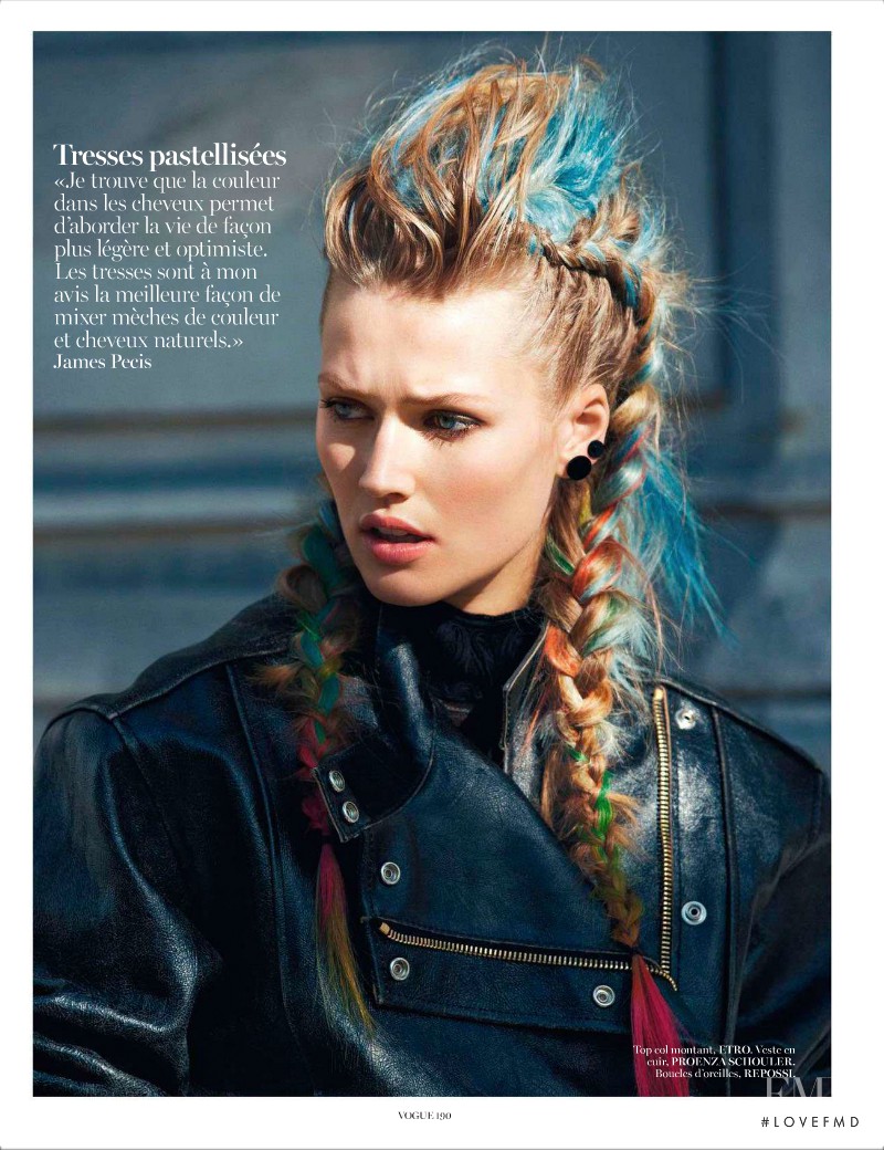 Toni Garrn featured in La fibre artistique, September 2012