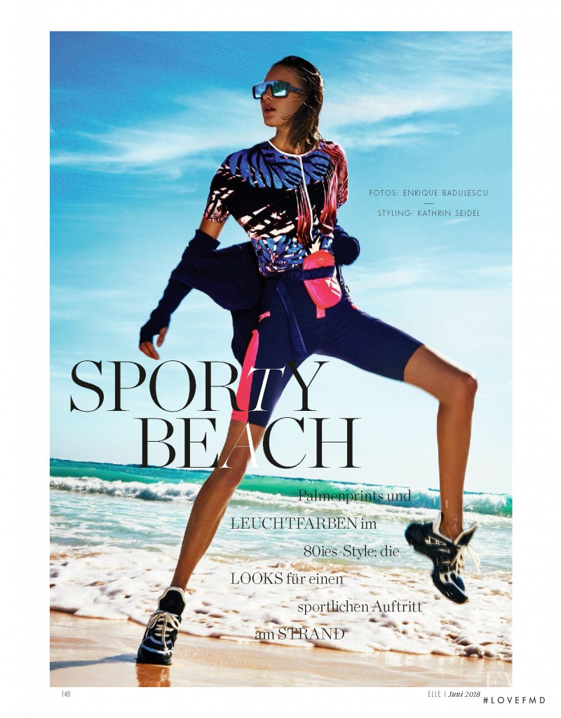 Sanne Vloet featured in Sporty Beach, June 2018