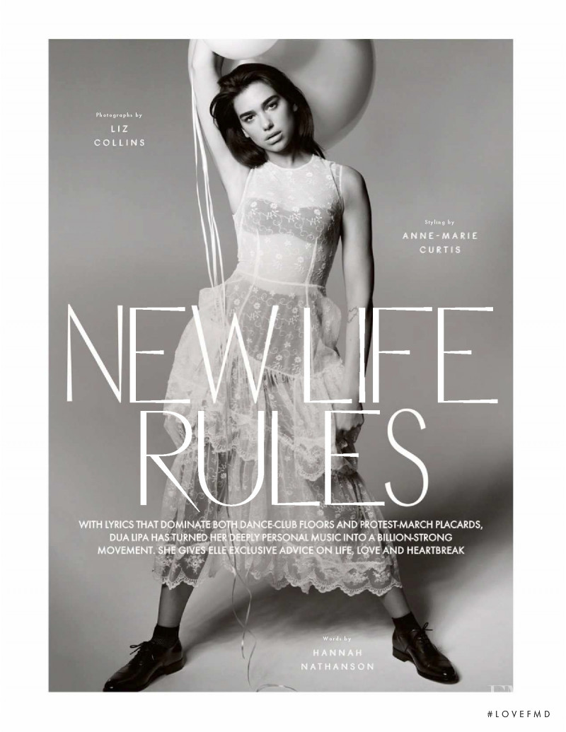 Dua Lipa featured in New Life Rules, June 2018