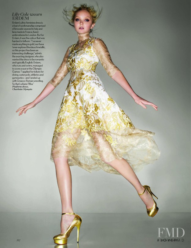 Lily Cole featured in Midas Touch, September 2012