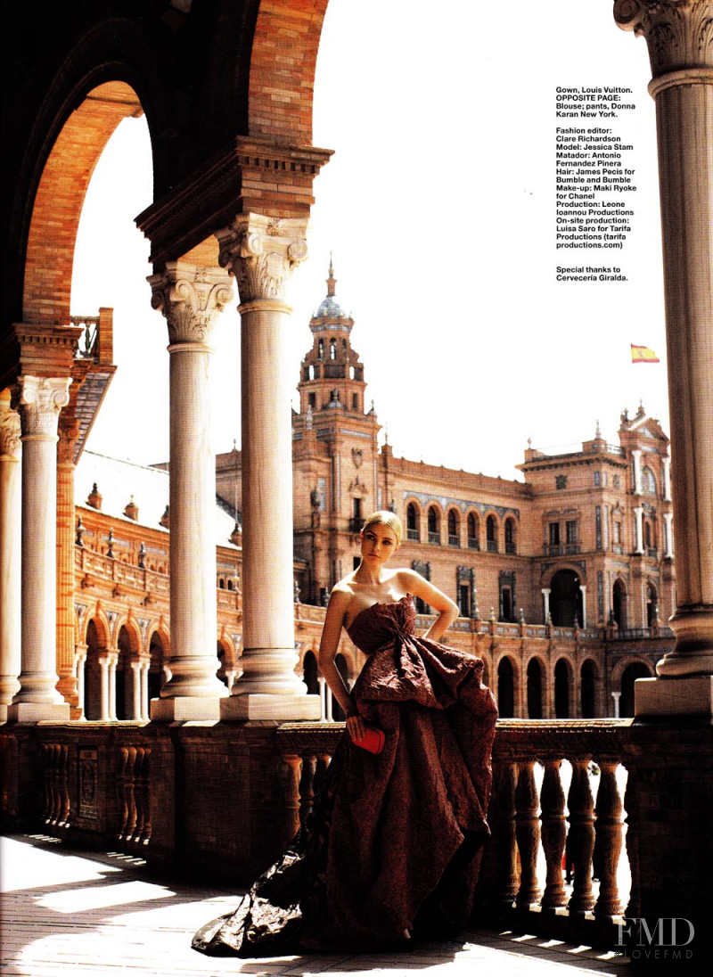 Jessica Stam featured in Spanish Revival, September 2010