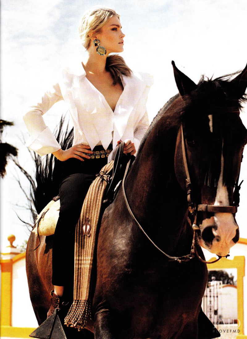 Jessica Stam featured in Spanish Revival, September 2010