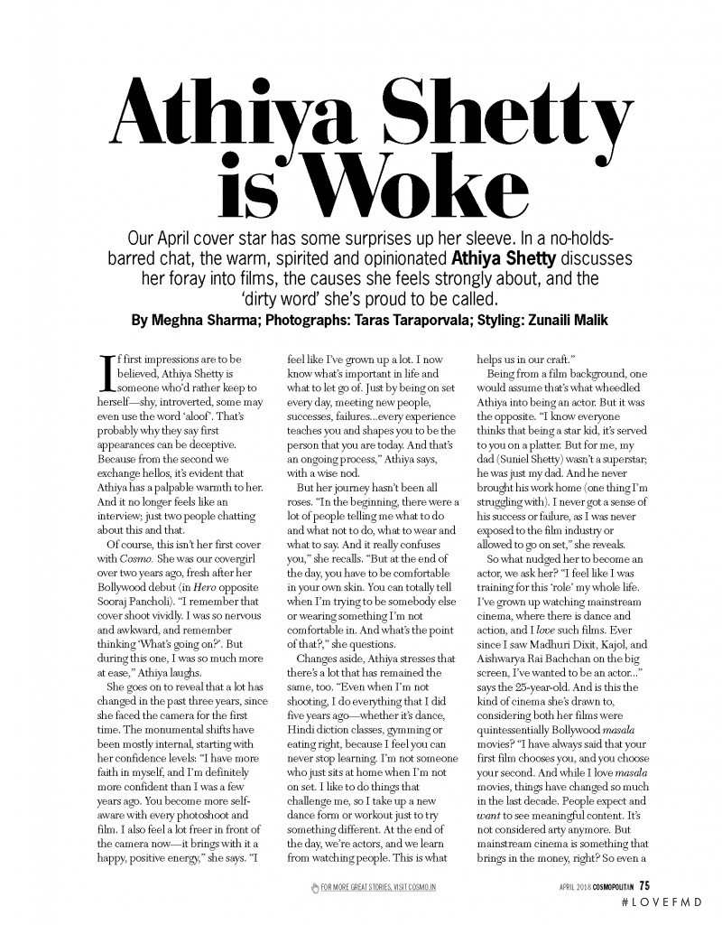 Athiya Shetty is Woke, April 2018