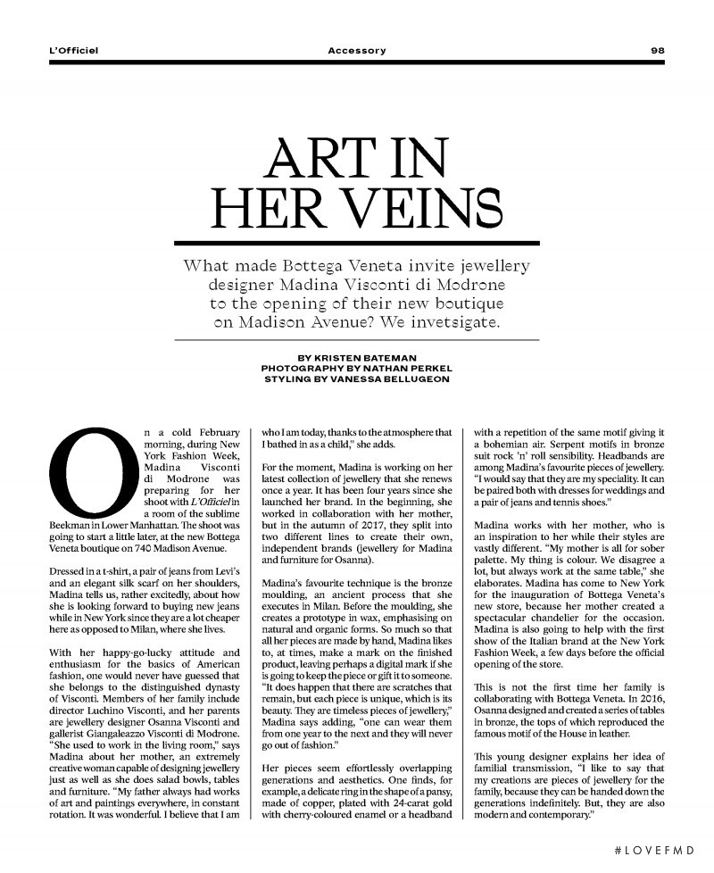 Art In Her Veins, April 2018