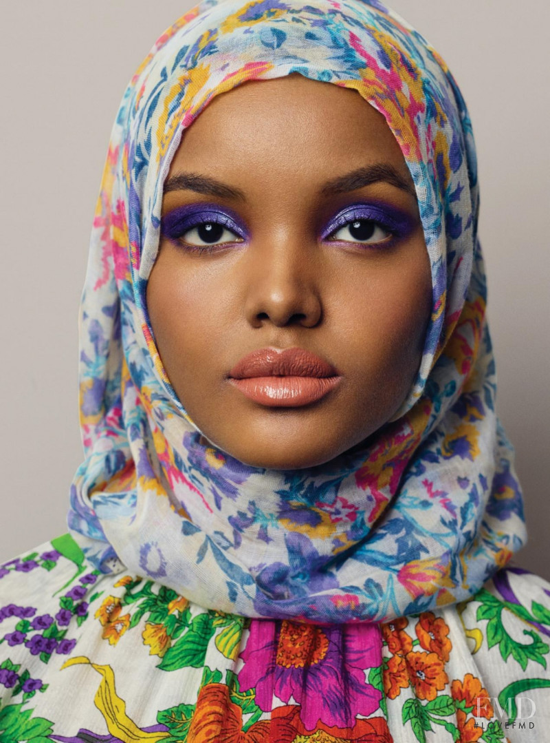 Halima Aden featured in Color and Contrast, May 2017