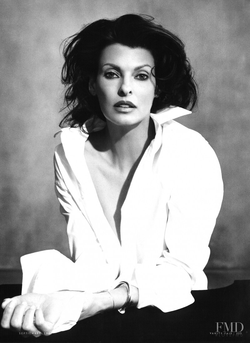 Linda Evangelista featured in Linda Contro Linda, September 2012