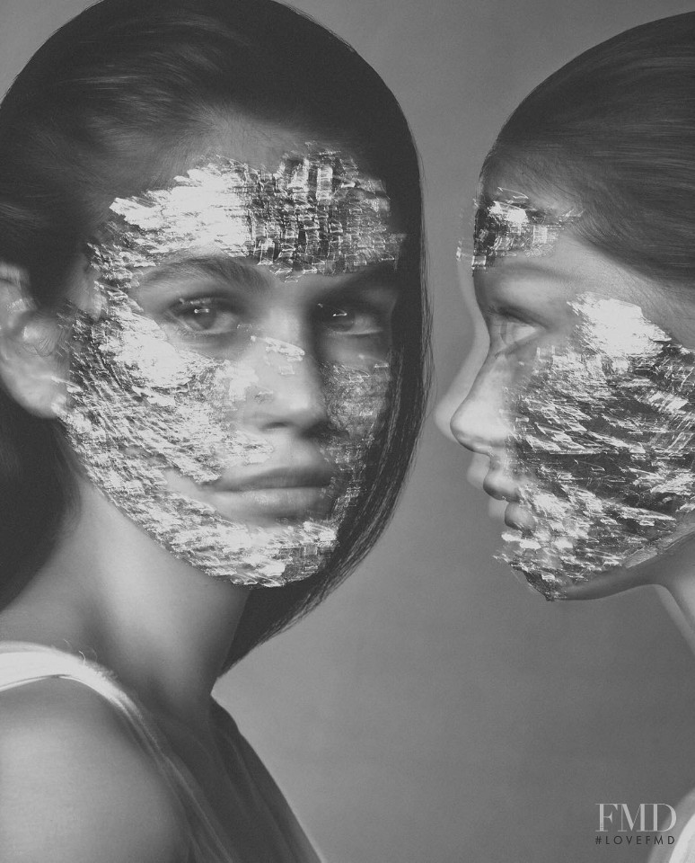 Kaia Gerber featured in Remixed Reality, July 2018