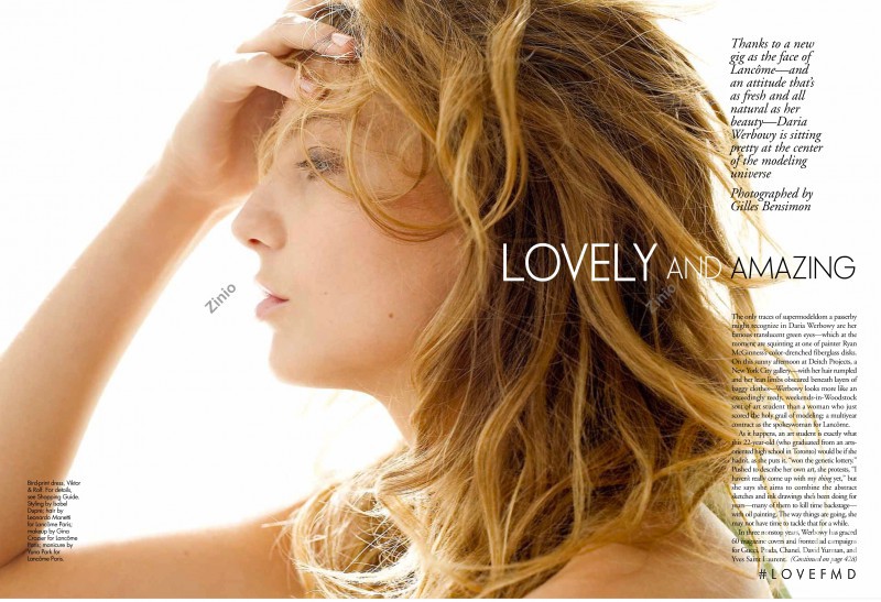 Daria Werbowy featured in Lovely And Amazing, March 2006