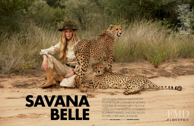 Aleksandra Orbeck Nilsen featured in Savana Belle, June 2018