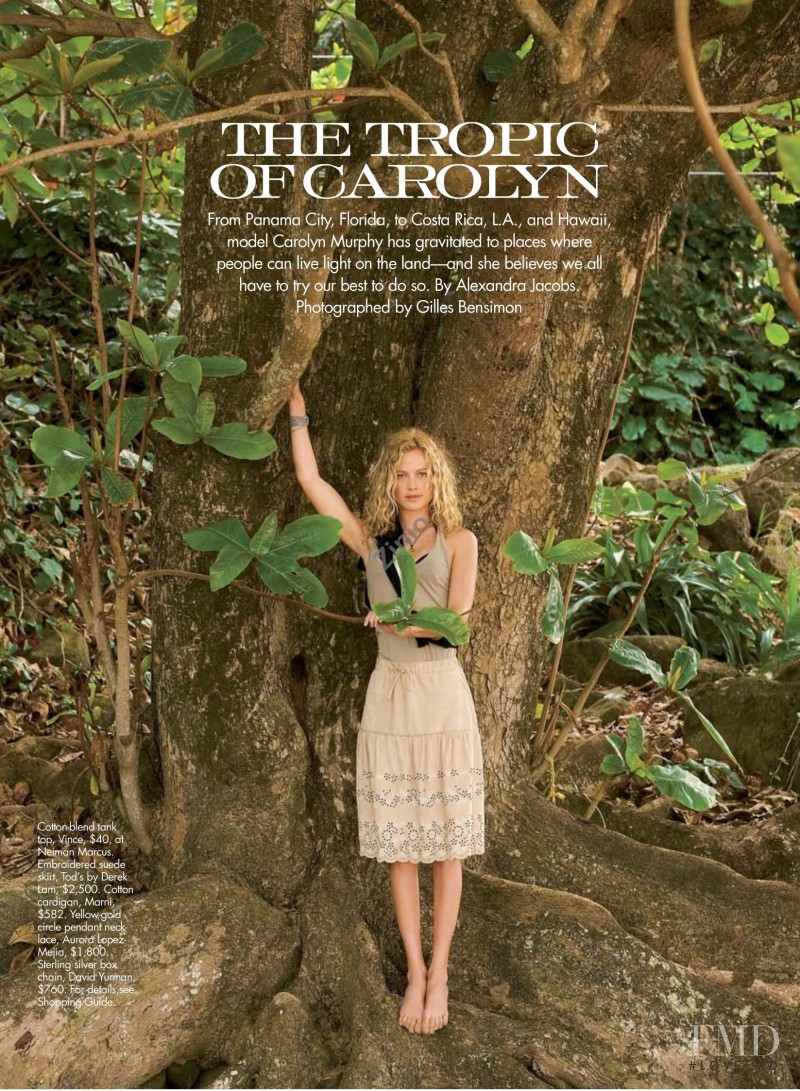 Carolyn Murphy featured in The Tropic Of Carolyn, May 2006