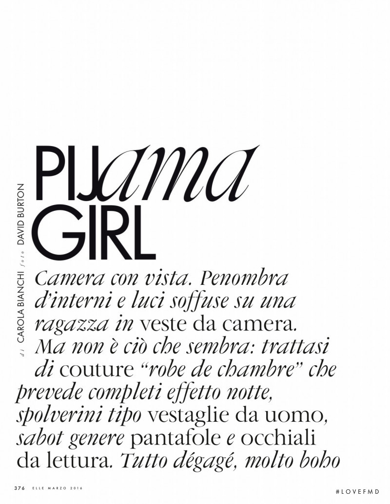 Pijama Girl, March 2016