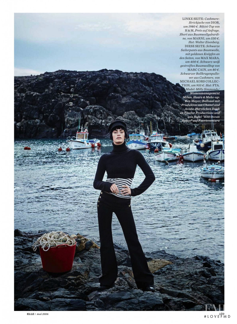 Milly Simmonds featured in New Marine, May 2016