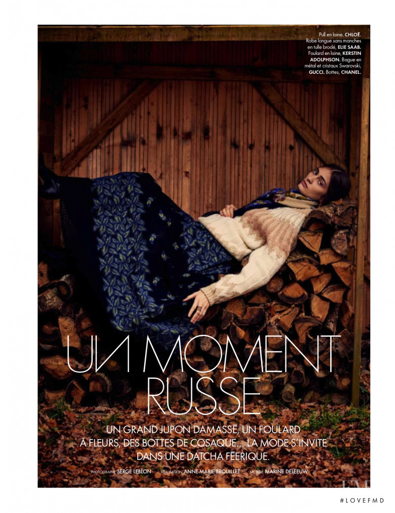 Marine Deleeuw featured in Un Moment Russe, December 2015