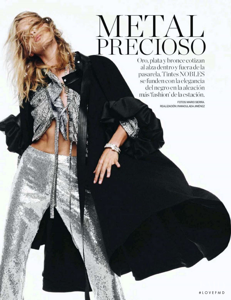 Elsa Hosk featured in Metal Precioso, August 2018