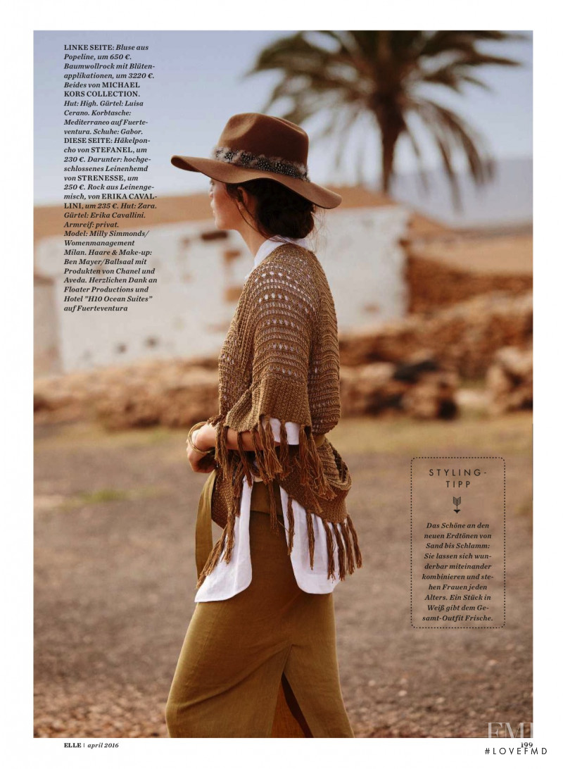 Milly Simmonds featured in Rustic Romantic, April 2016