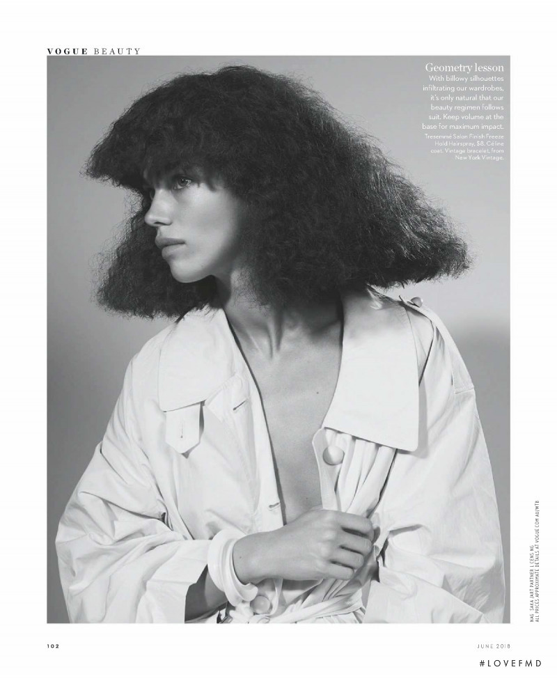 Jena Goldsack featured in Vogue Beauty, June 2018