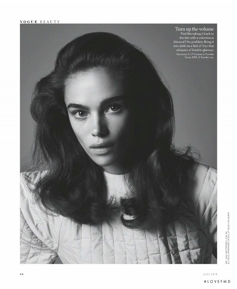 Jena Goldsack featured in Vogue Beauty, June 2018